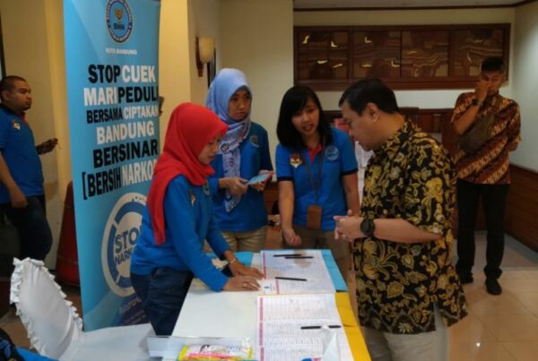 Darurat Narkoba, BNN Kota Bandung Tes Urin Pegawai di lingkungan Sekretariat Badan Geologi