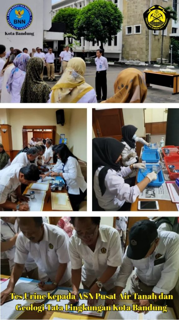 Cegah Masuknya Narkoba, BNN Kota Bandung lakukan Tes Urin kepada PNS Pusat Air Tanah dan Geologi Tata Lingkungan