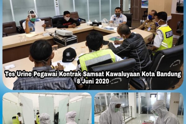 Cegah Narkoba, BNN Kota Bandung Lakukan Tes Urin Pegawai Samsat Kawaluyaan
