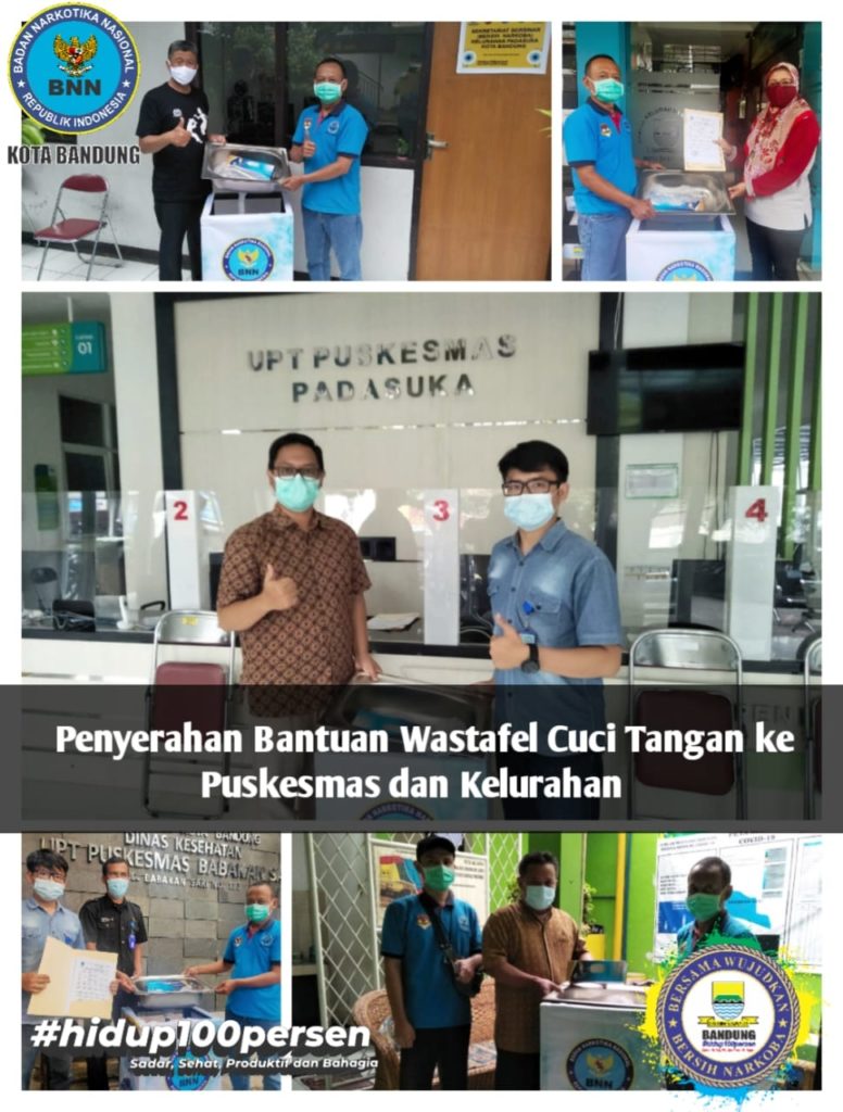 Peduli Covid-19, BNN Kota Bandung beri Bantuan wastafel untuk Puskesmas di Kota Bandung