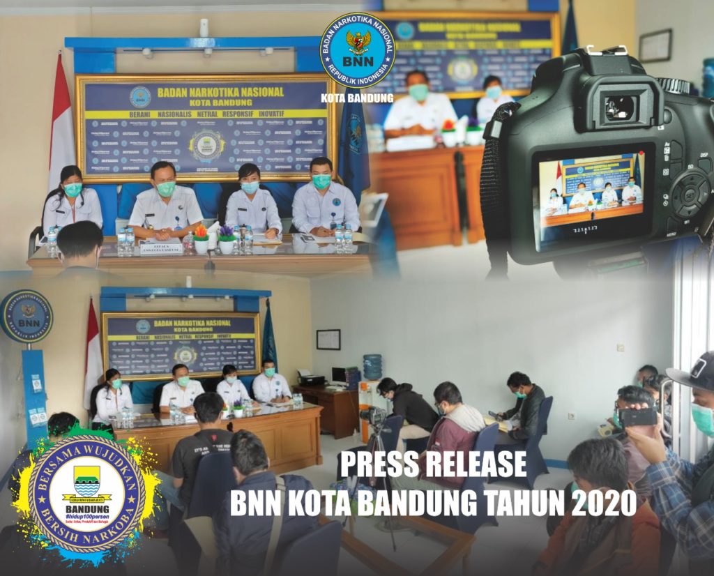 BNN Kota Bandung lakukan Press Release Akhir Tahun 2020