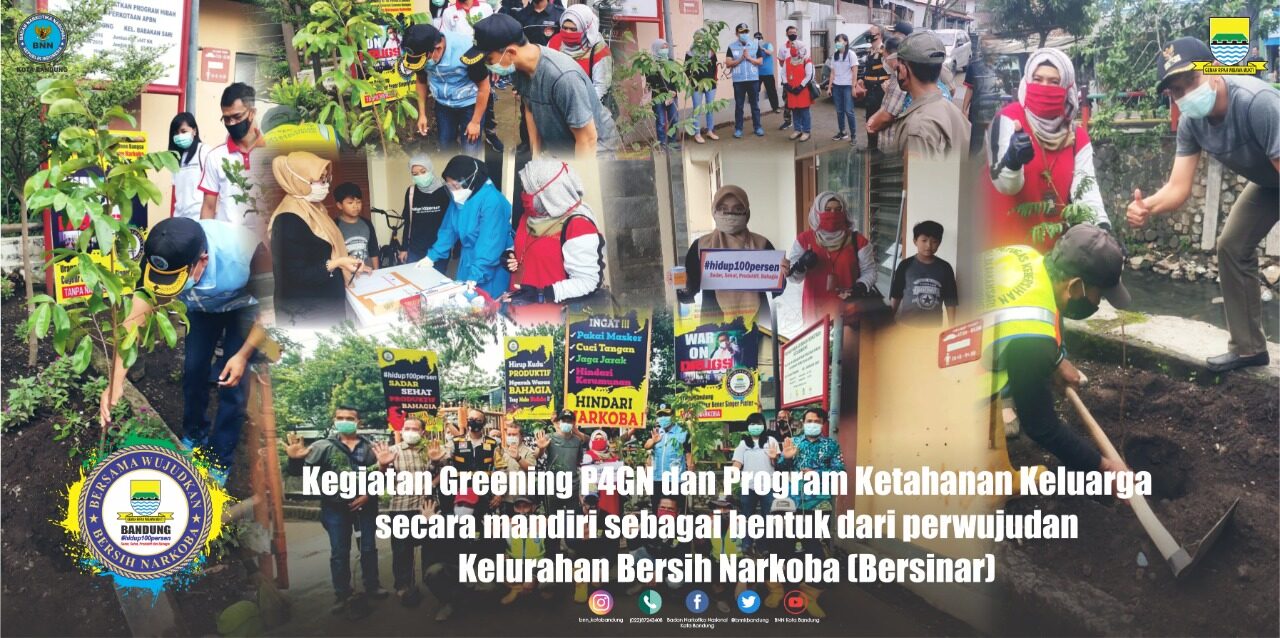 BNN Kota Bandung Gelar “Greening P4GN” dimana saja ?