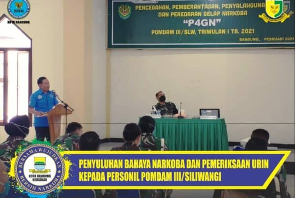 BNN Kota Bandung lakukan Pemeriksanaan Urine bagi Personil Pomdam III Siliwangi