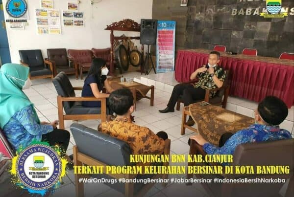 Kunjungan BNN Kab Cianjur terkait Program Kelurahan Bersinar di Kota Bandung