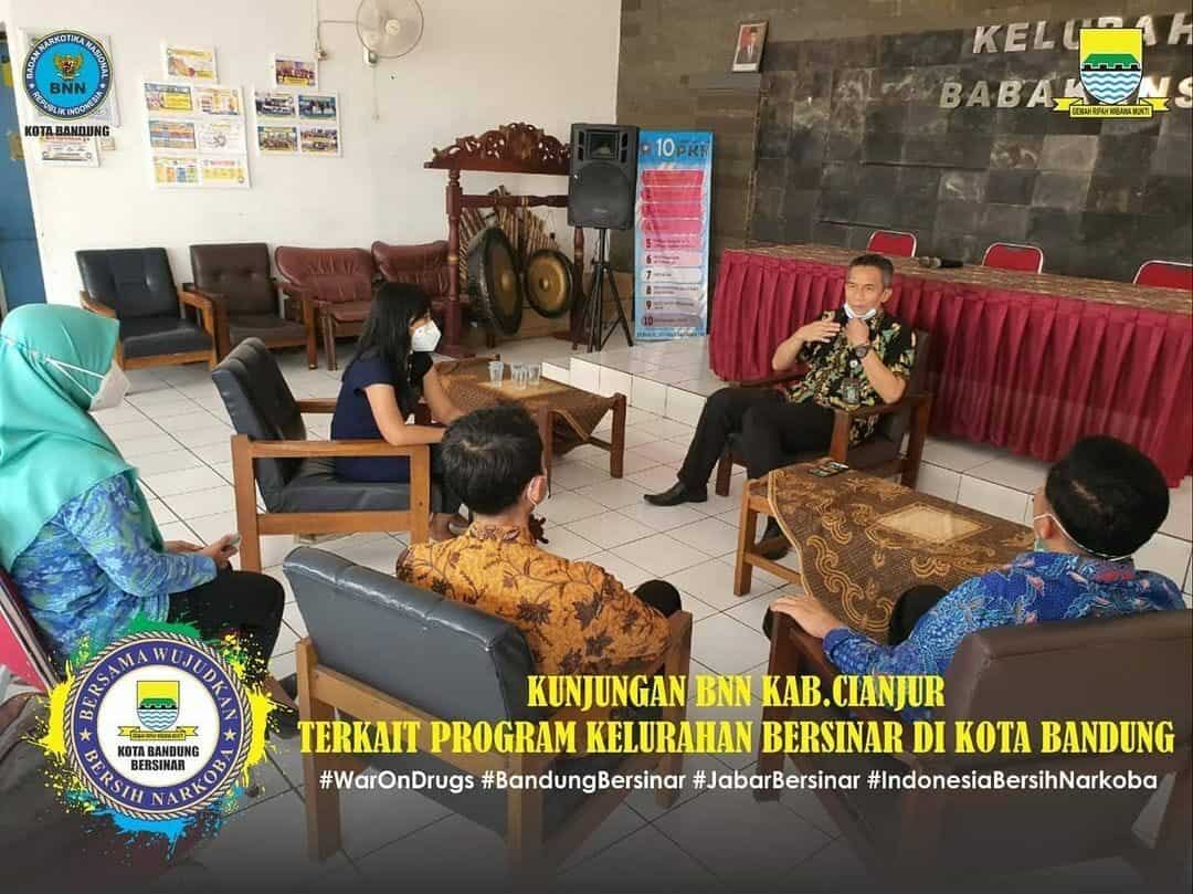 Kunjungan BNN Kab Cianjur terkait Program Kelurahan Bersinar di Kota Bandung