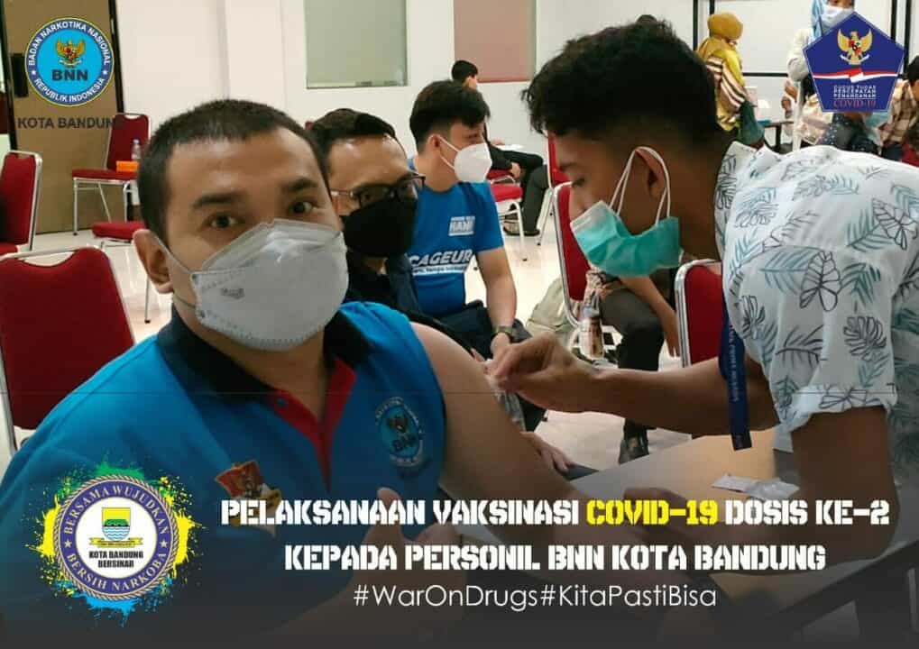 Personil BNN Kota Bandung laksanakan Vaksin dosis kedua