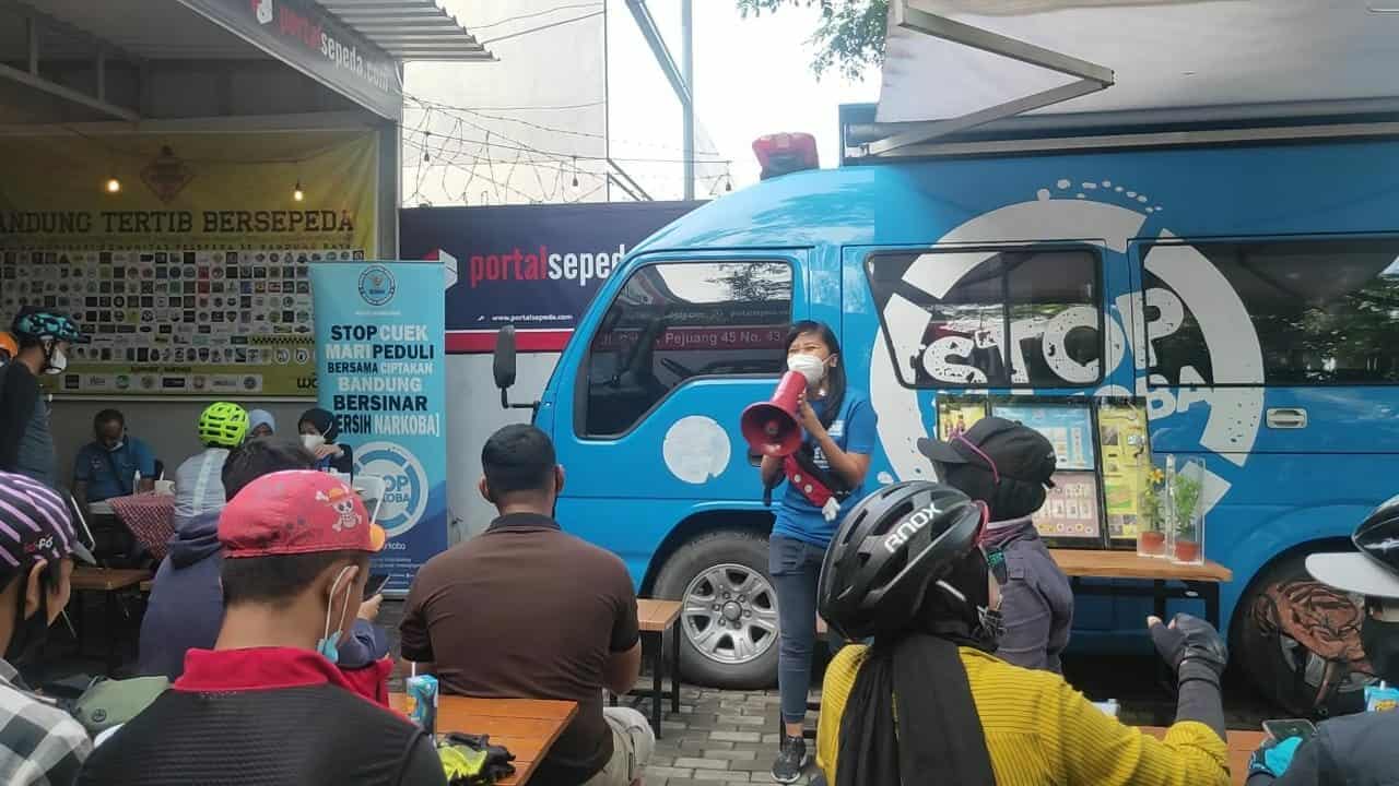 BNN Kota Bandung bersama Dinas Perhubungan Kota Bandung hadirkan P4GN dalam acara Fun Bike