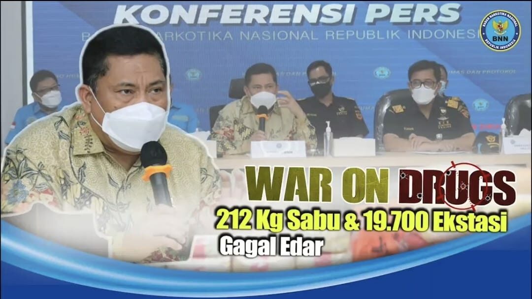 BUKTI NYATA “WAR ON DRUGS”, BNN RI UNGKAP 212,39 KG SABU DAN 19.700 BUTIR EKSTASI, WOW!!