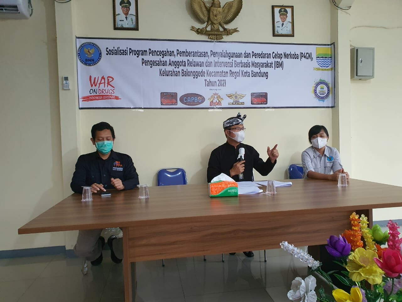 Pengesahan Relawan Anti Narkoba dan IBM di Kelurahan Balonggede