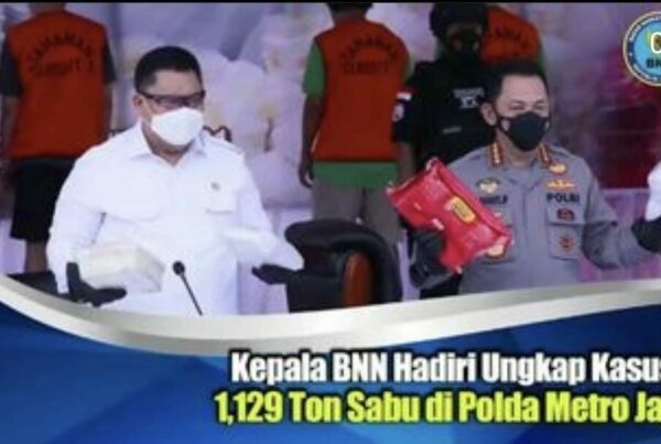 KEPALA BNN RI HADIRI PENGUNGKAPAN KASUS 1,129 TON SABU JARINGAN TIMUR TENGAH