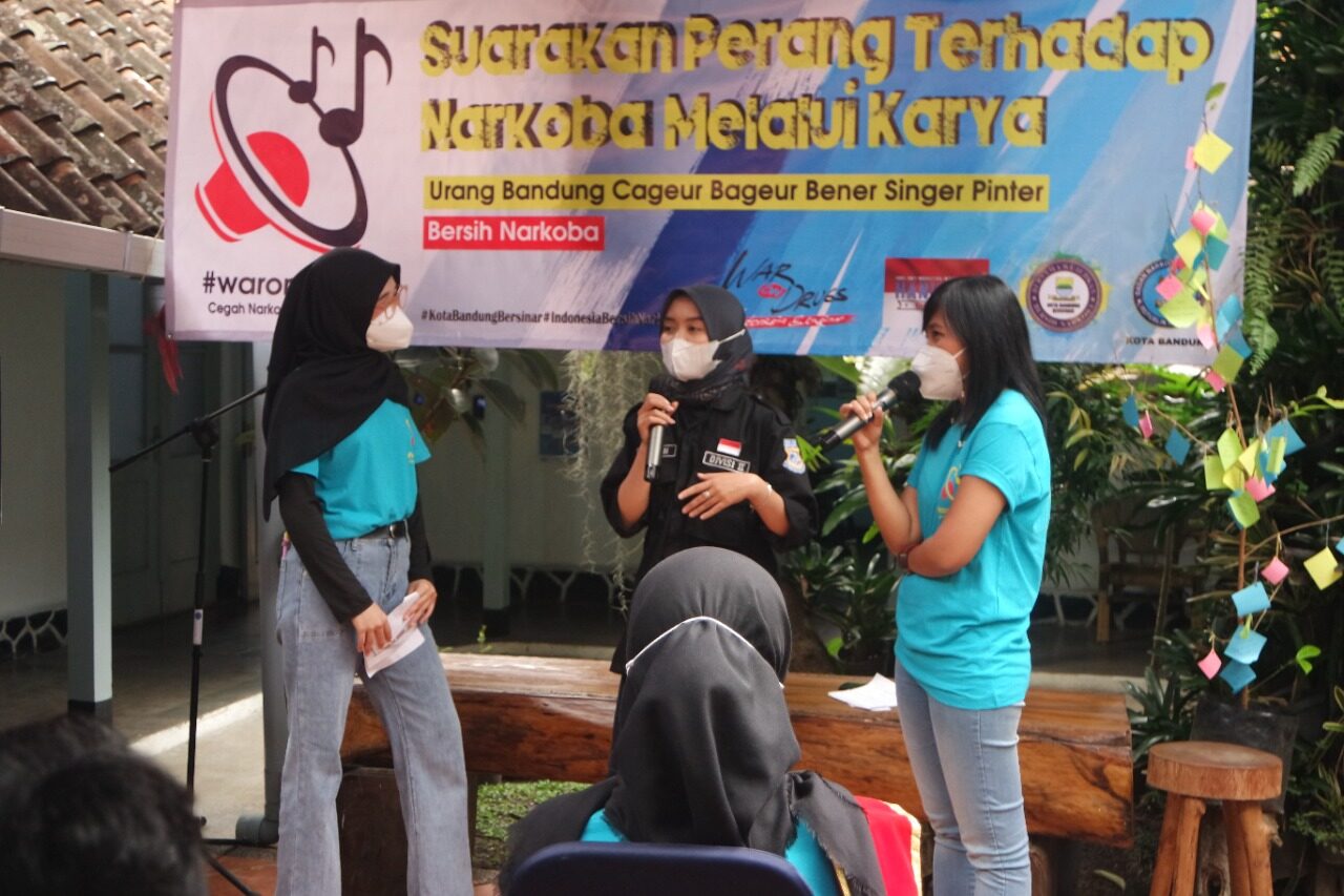 Generasi Muda Kota Bandung Serukan Perang Terhadap Narkoba Lewat Karya Seni pada peringatan HANI 2021