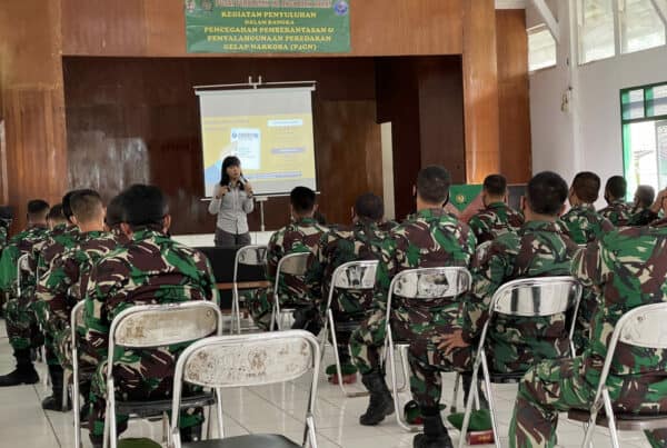 Sosialisasi dan Tes Urin bagi anggota Gudang Pusat Munisi Puspalad Bandung