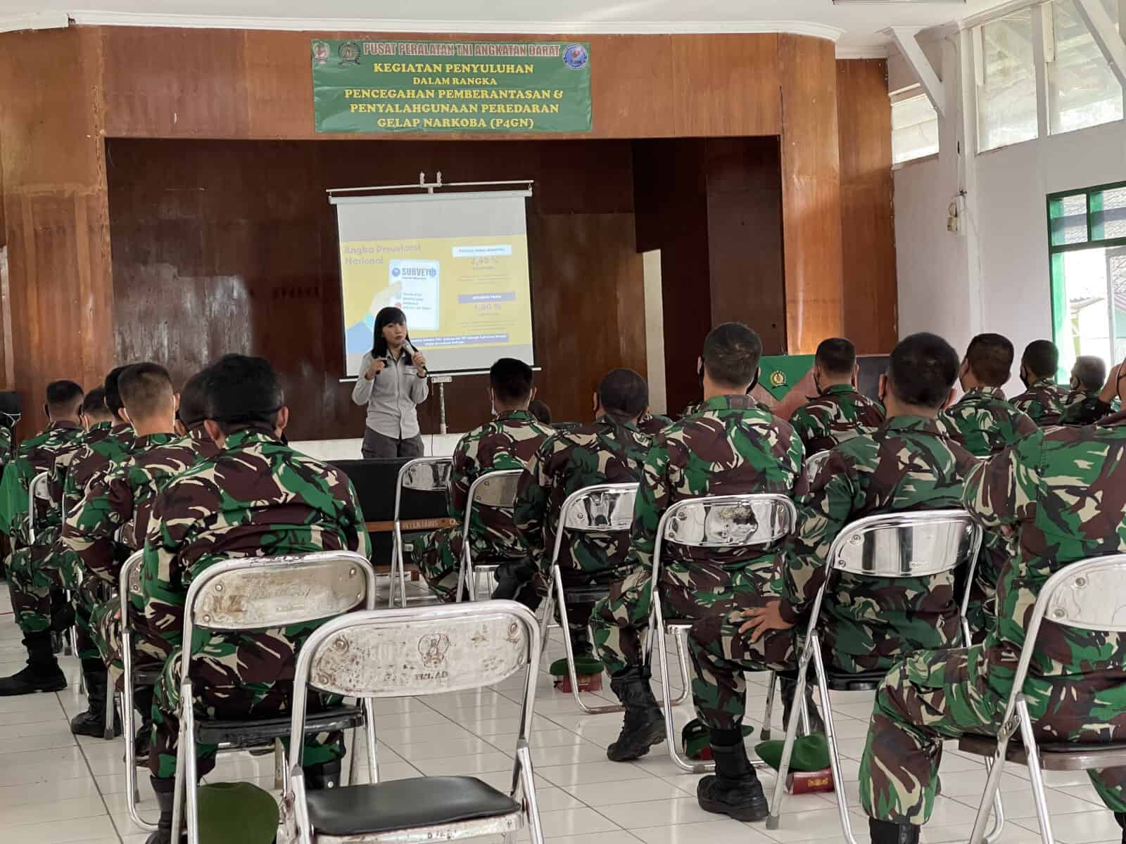 Sosialisasi dan Tes Urin bagi anggota Gudang Pusat Munisi Puspalad Bandung