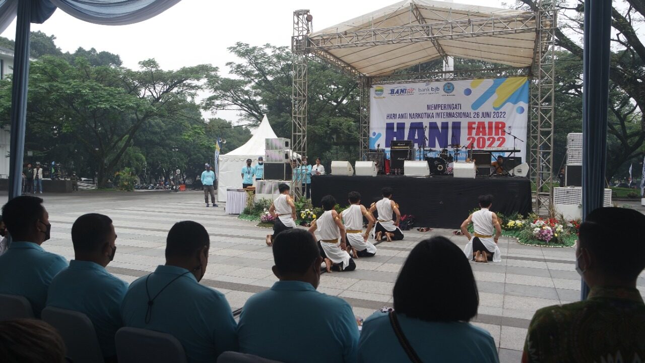 Pemkot Bersama BNN Kota Bandung Berkolaborasi Nyatakan Perang Terhadap Narkoba pada peringatan HANI 2022